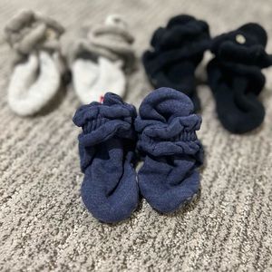 SOLD- 3 Pair Zutanos 6-12 month gripper shoes.